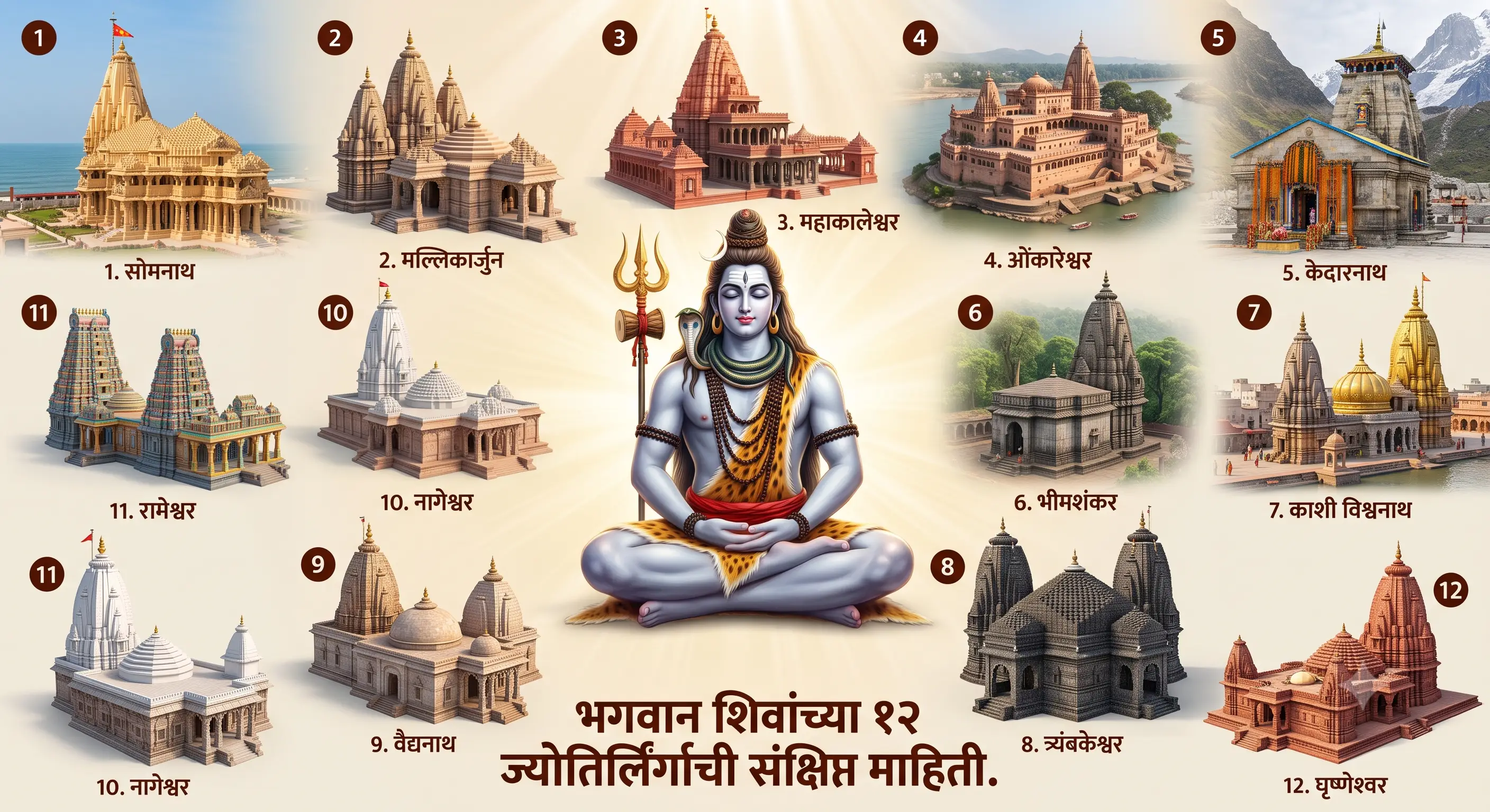भारतातील १२ पवित्र ज्योतिर्लिंगे संपूर्ण दर्शन