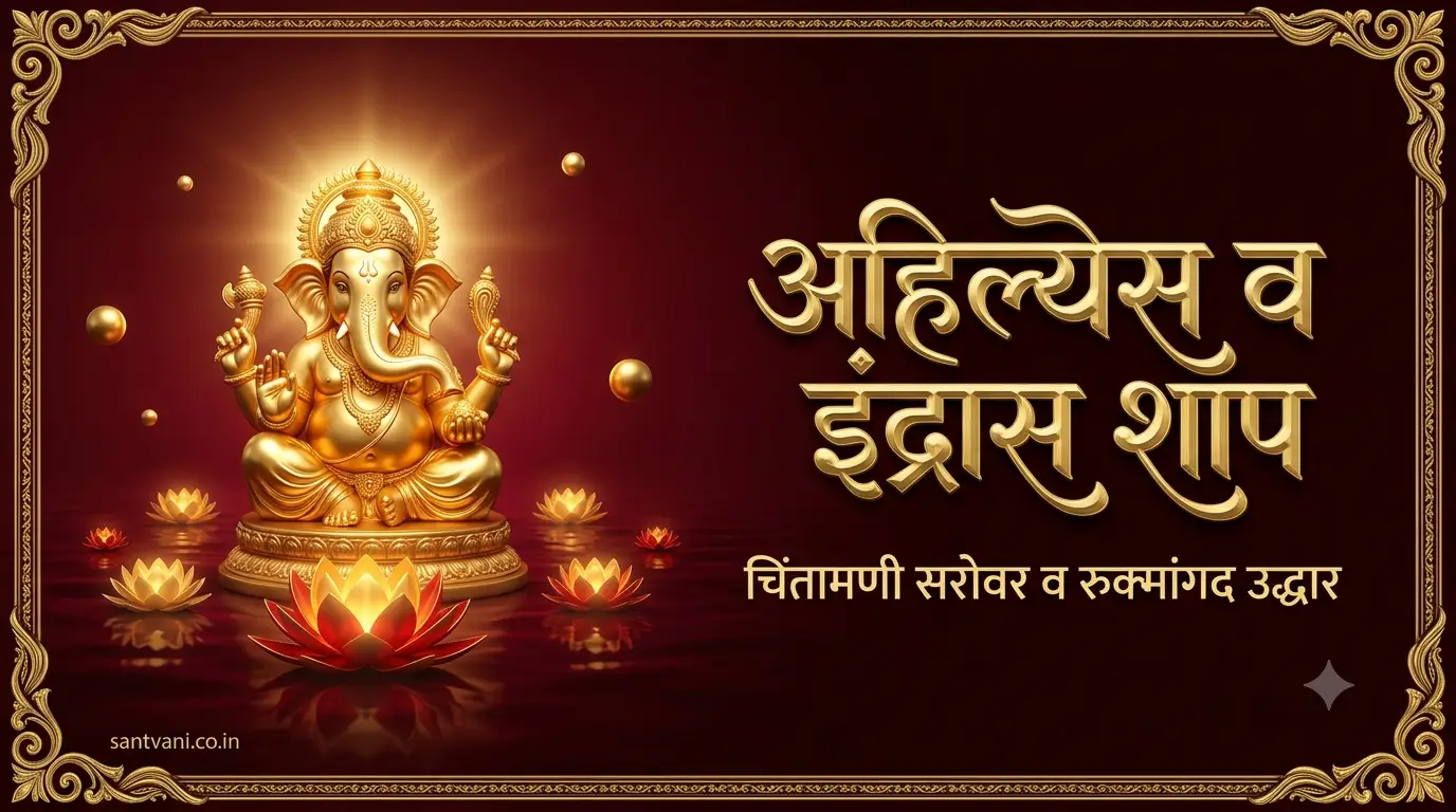 अहिल्येस व इंद्रास शाप चिंतामणी सरोवर रुक्मांगद उद्धार गणेश पुराण कथा