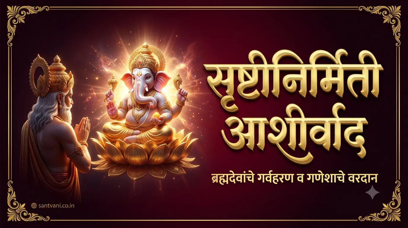 ब्रह्मदेव श्रीगणेश सृष्टी निर्मिती गणेश पुराण कथा