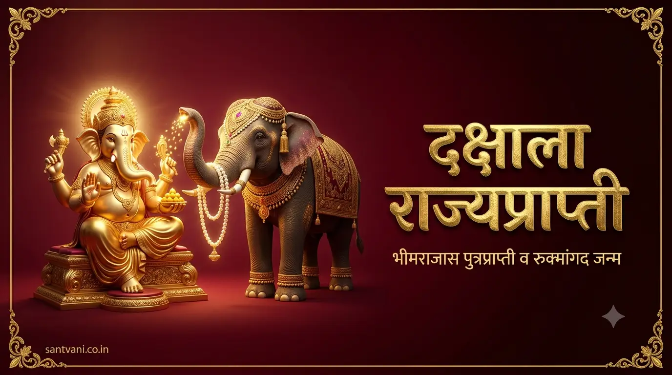 दक्षाला राज्यप्राप्ती भीमराजास पुत्रप्राप्ती रुक्मांगद गणेश पुराण कथा