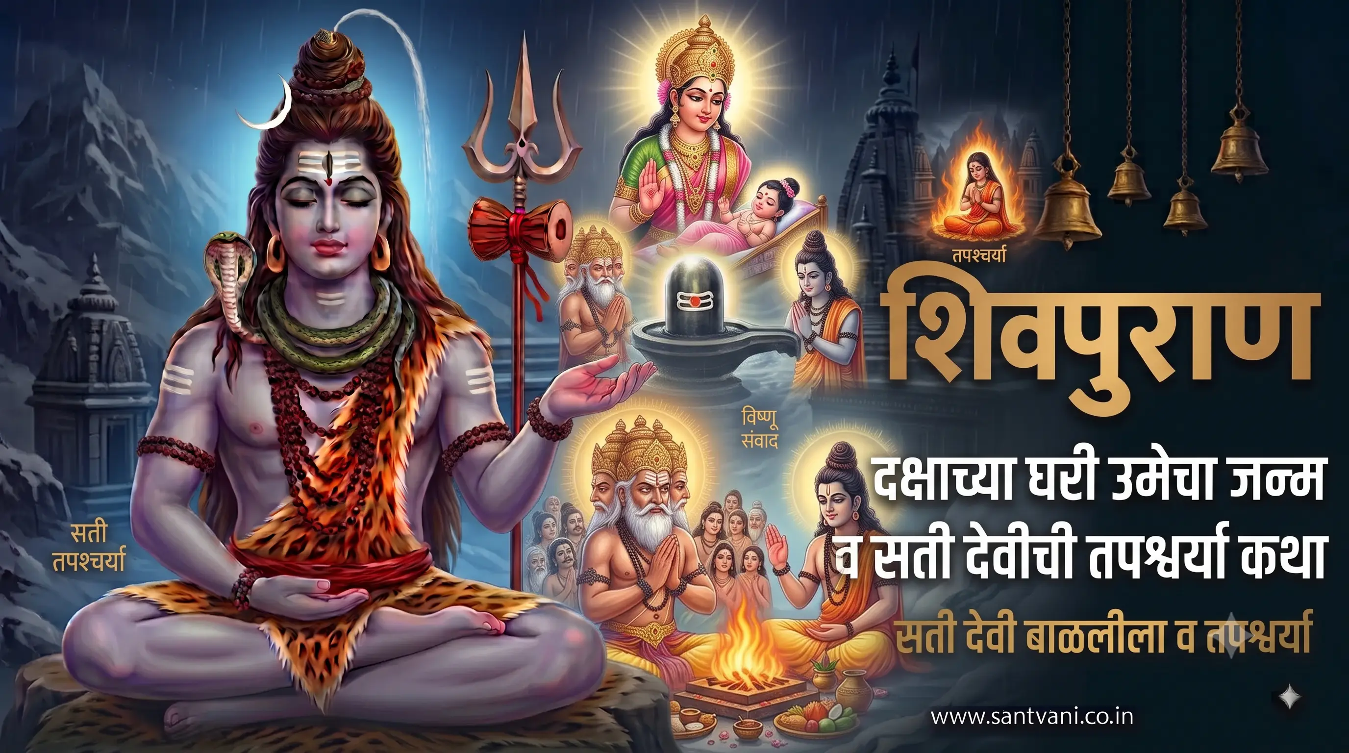 दक्षाच्या घरी उमेचा जन्म व सती देवीची तपश्चर्या कथा
