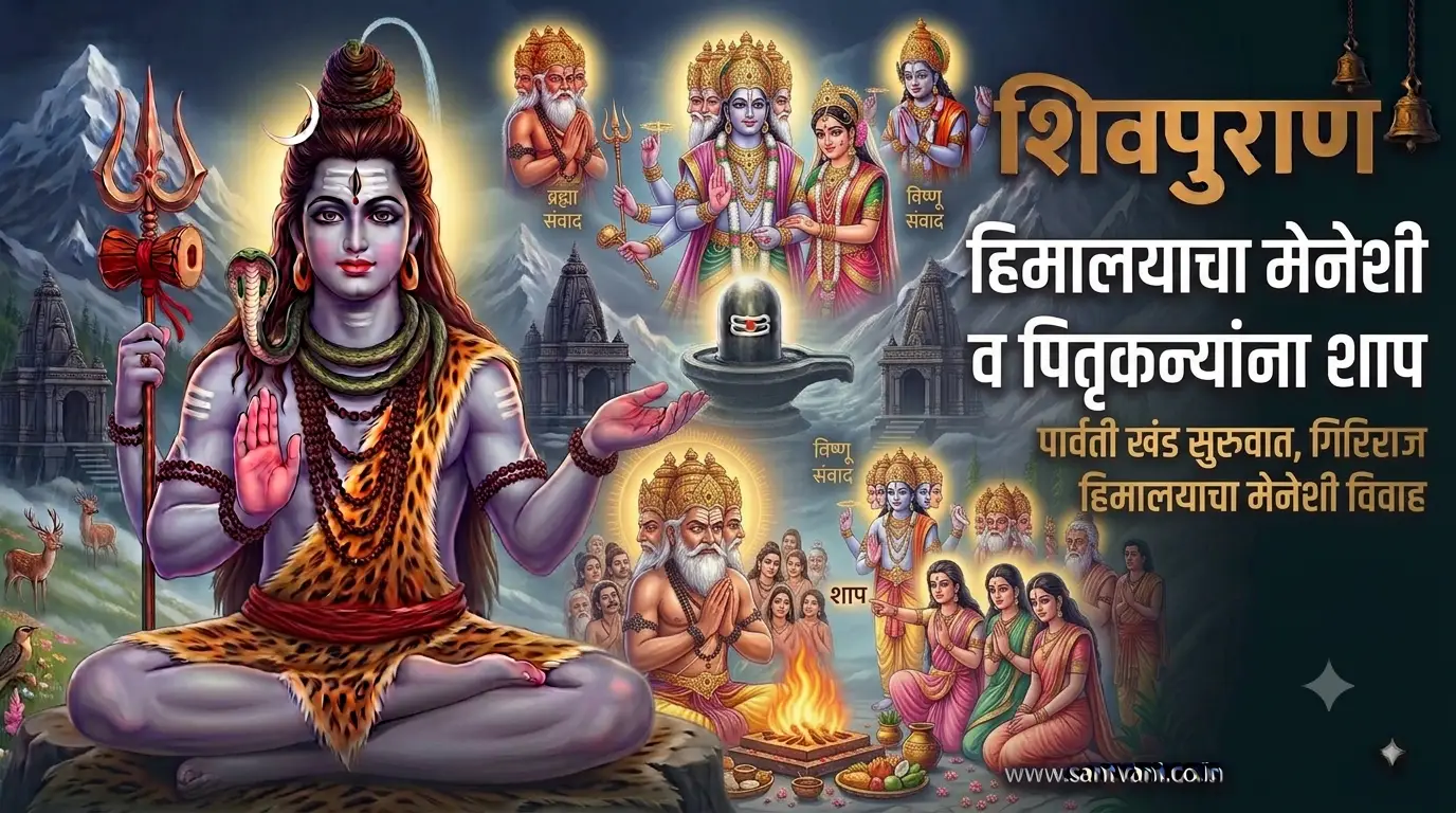 हिमालयाचा मेनेशी विवाह व पितृकन्यांना शाप कथा
