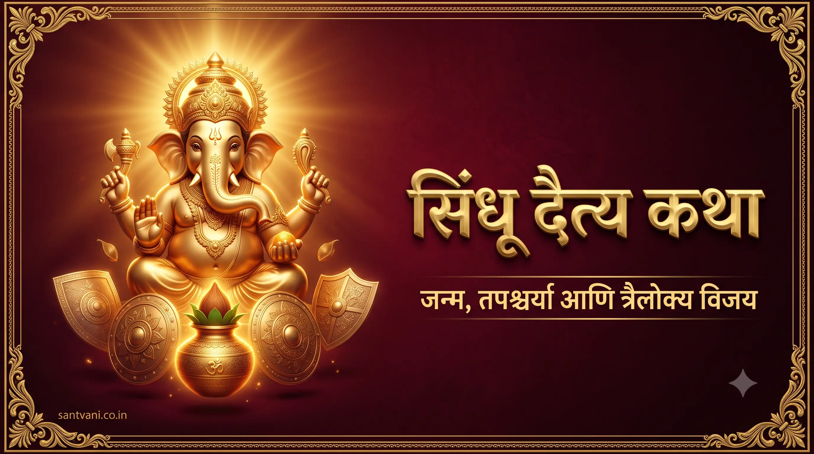 सिंधू दैत्याचा जन्म तपश्चर्या पराक्रम गणेश पुराण क्रीडा खंड कथा