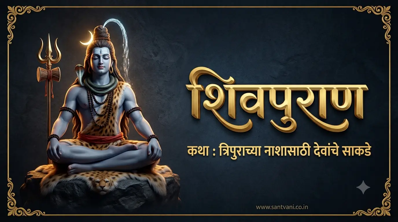 त्रिपुराच्या नाशासाठी देवांचे श्रीहरीला साकडे शिवपुराण युद्ध खंड कथा २१ ब