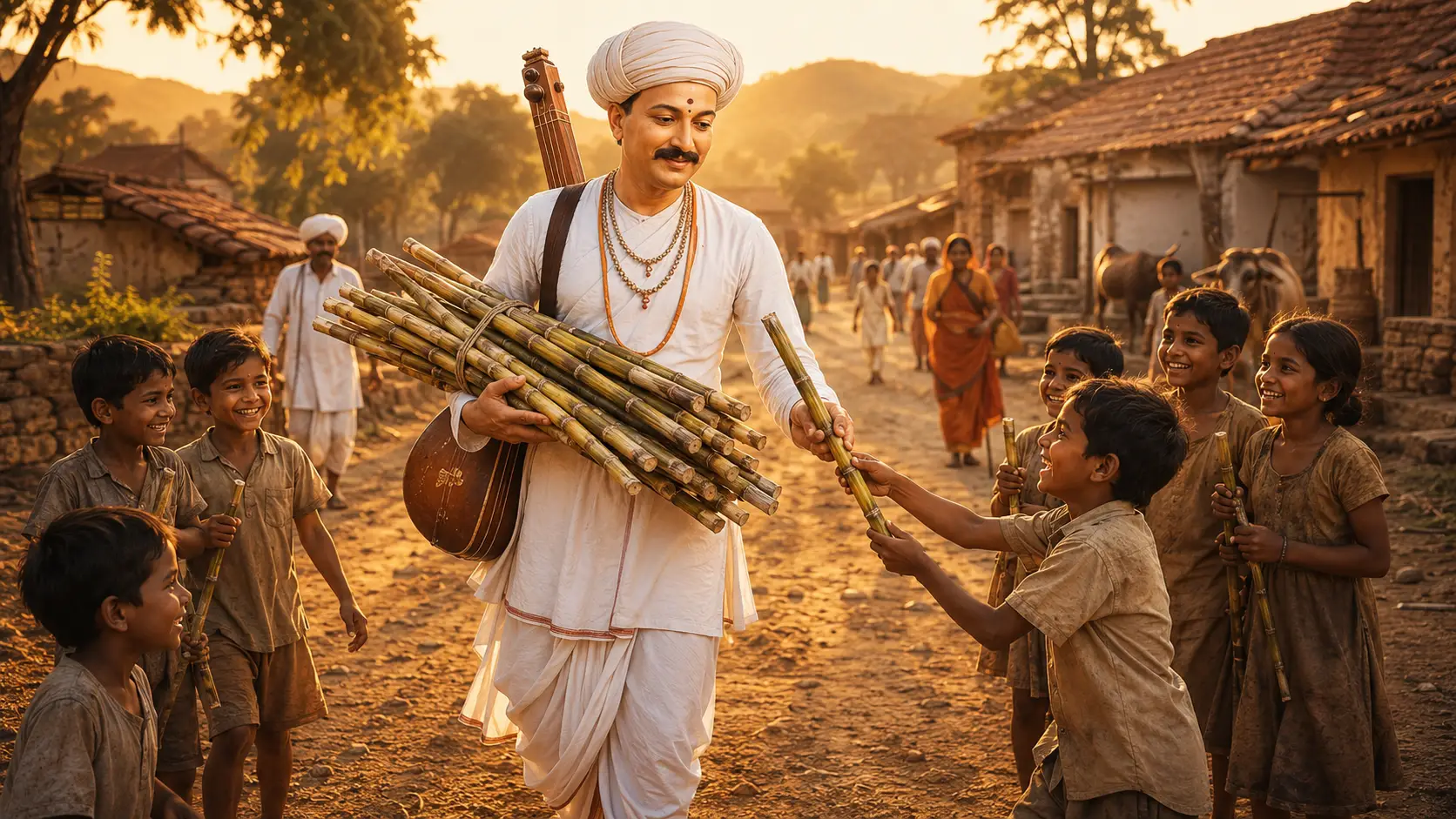 संत तुकाराम आणि उसाची मोळी