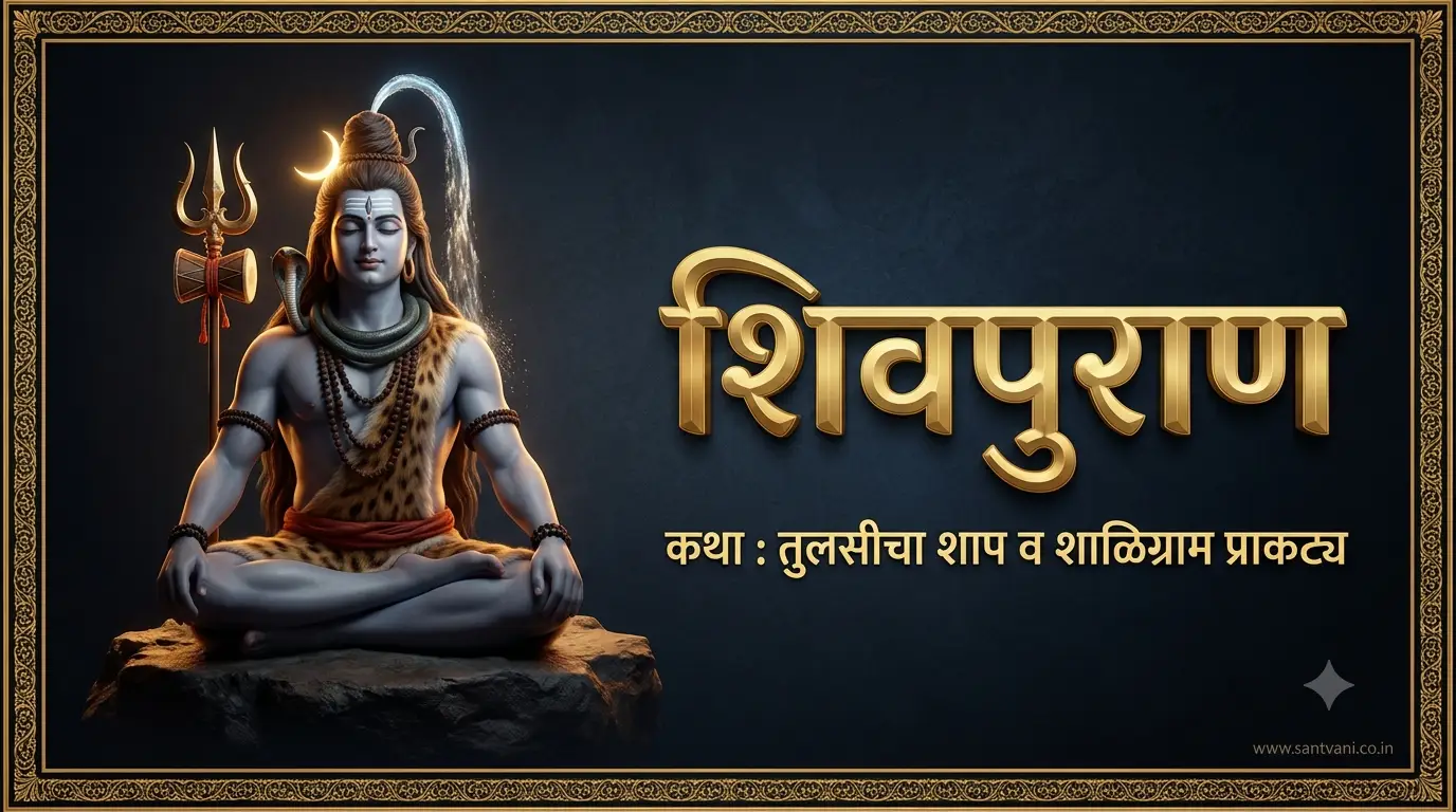 तुलसीचा श्रीविष्णूंना शाप व शाळिग्राम शिवपुराण युद्ध खंड कथा २३ क