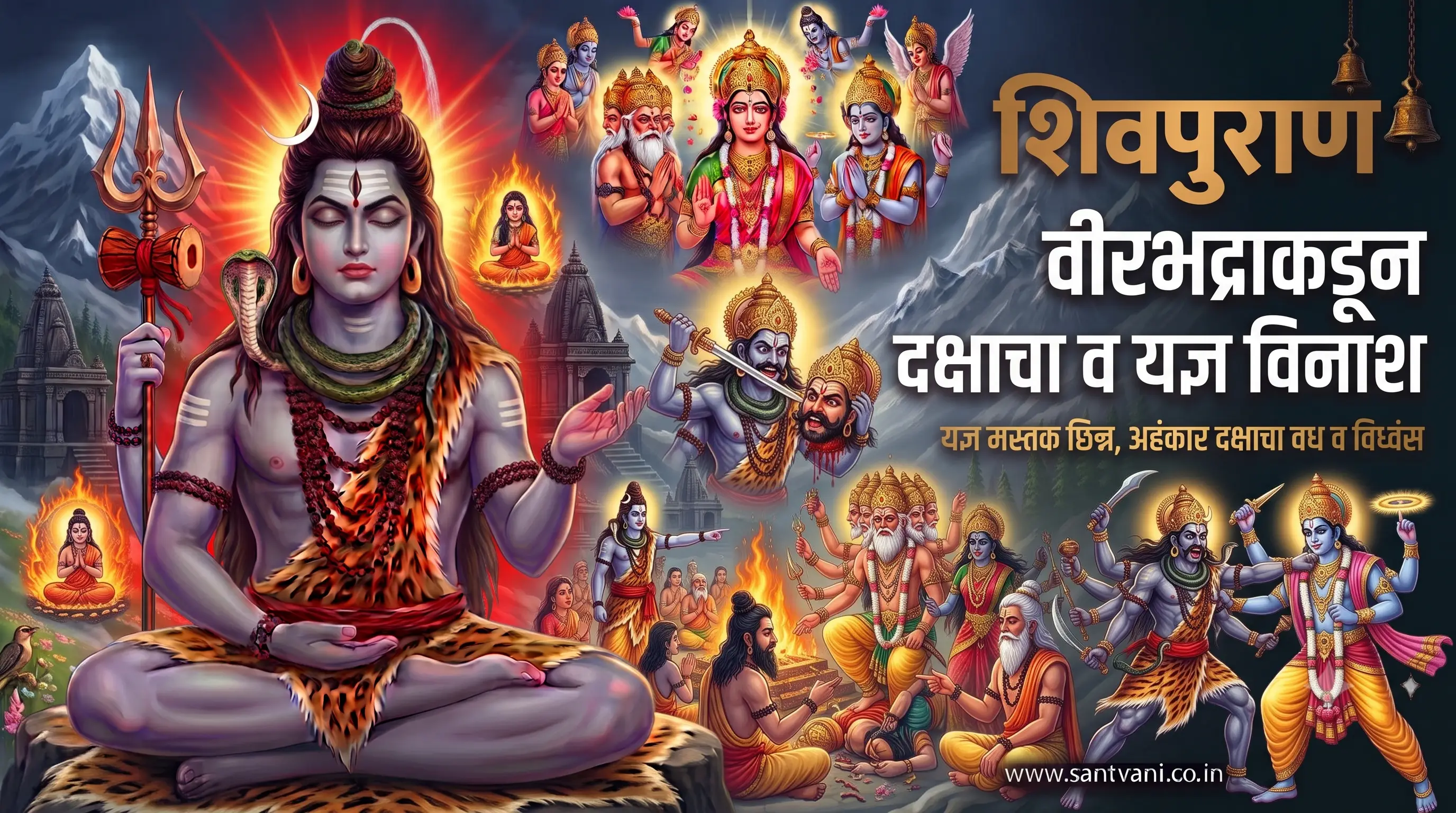 वीरभद्राकडून दक्षाचा वध व यज्ञ विनाश